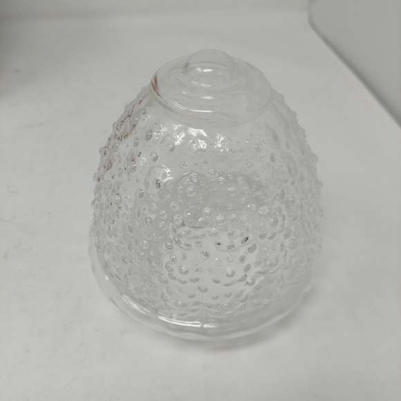 Porfolio Flushmount Ceiling Light Fixture Acorn Shape Hobnail Glass Gold Base - Picture 6 of 12